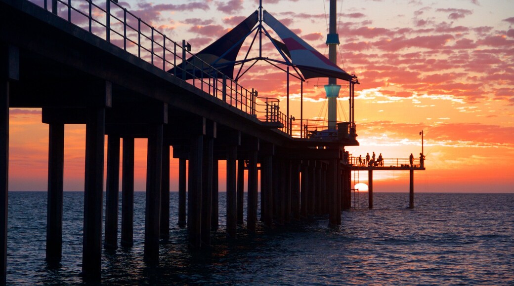 Adelaide which includes general coastal views, views and a sunset