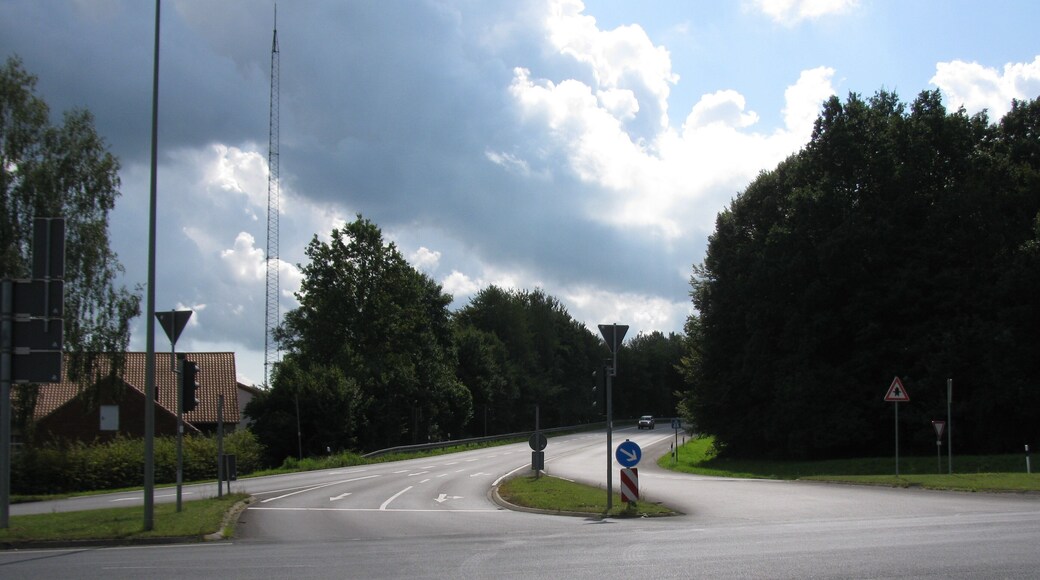 die Autobahnauffahrt Göttingen in Fahrtrichtung Norden