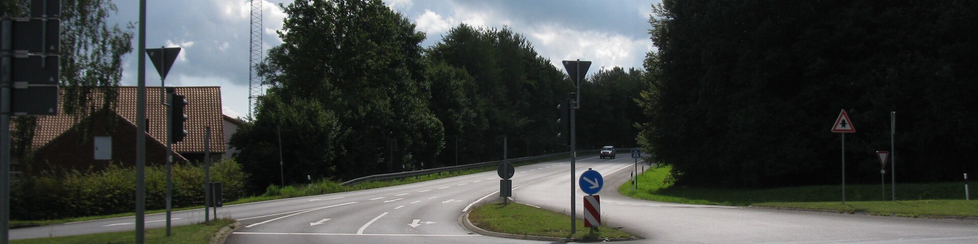 die Autobahnauffahrt Göttingen in Fahrtrichtung Norden