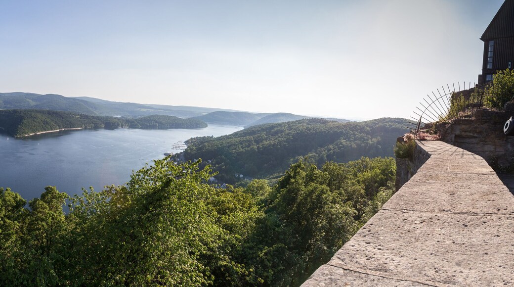 edersee lake germany high resolution panoramic picture