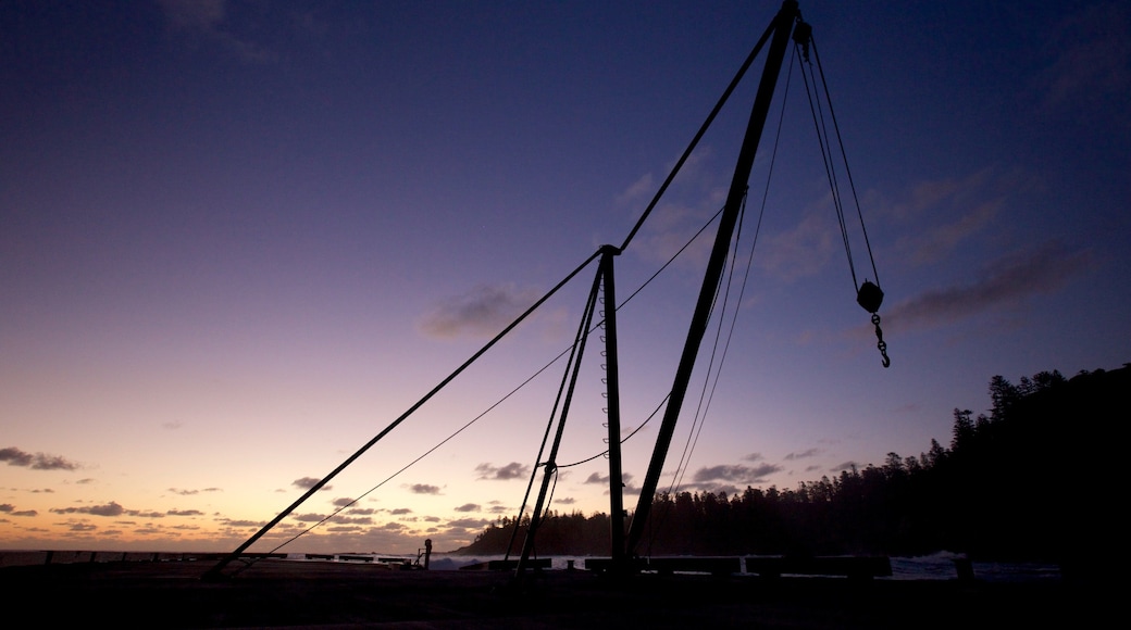 Norfolkøya fasiliteter samt solnedgang