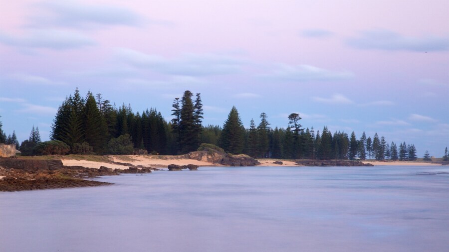 Norfolk Island showing general coastal views and a sunset