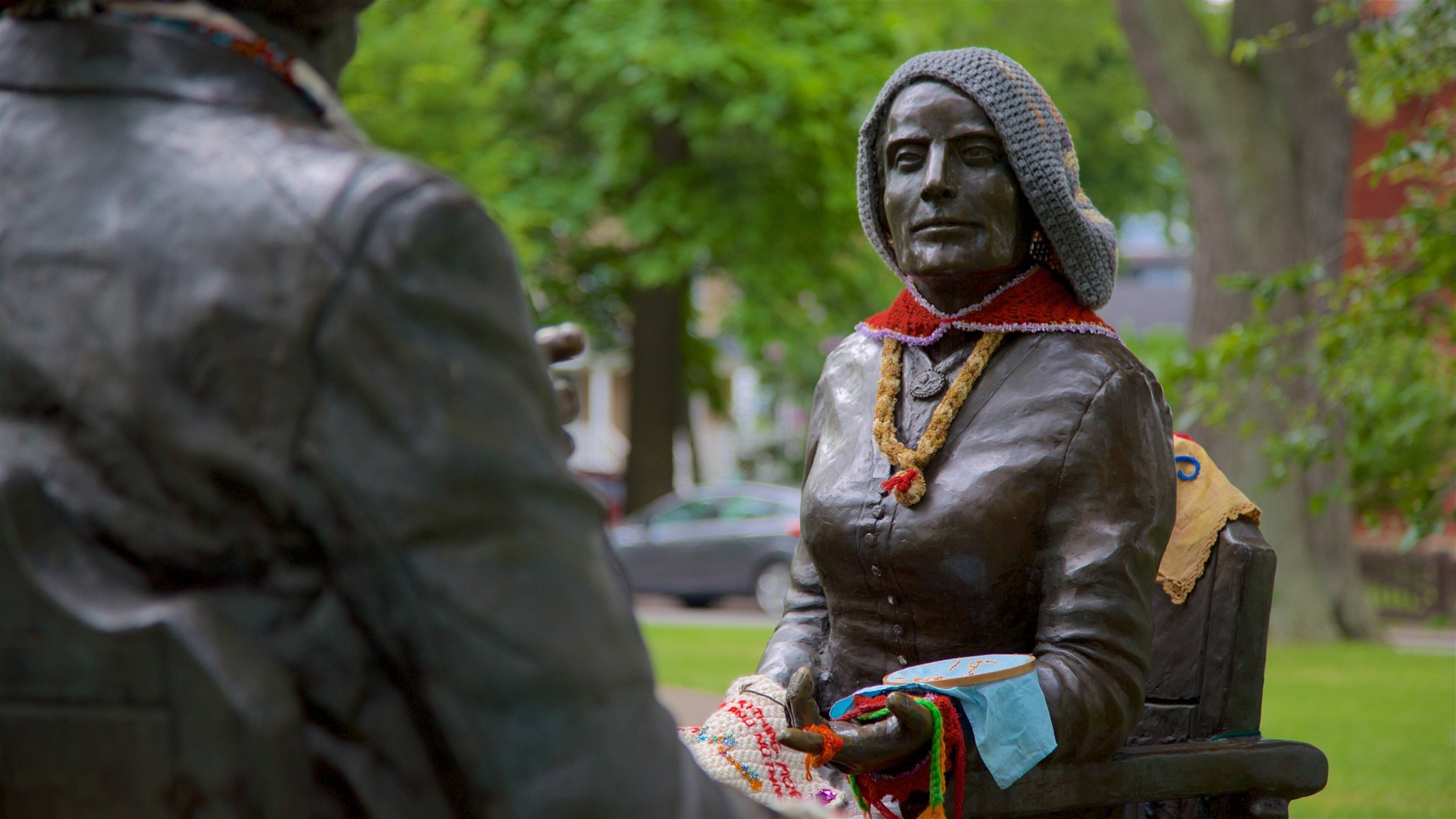 Susan B. Anthony Square featuring a park and a statue or sculpture