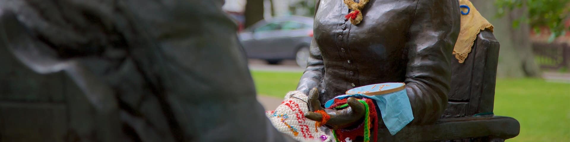 Susan B. Anthony Square featuring a park and a statue or sculpture