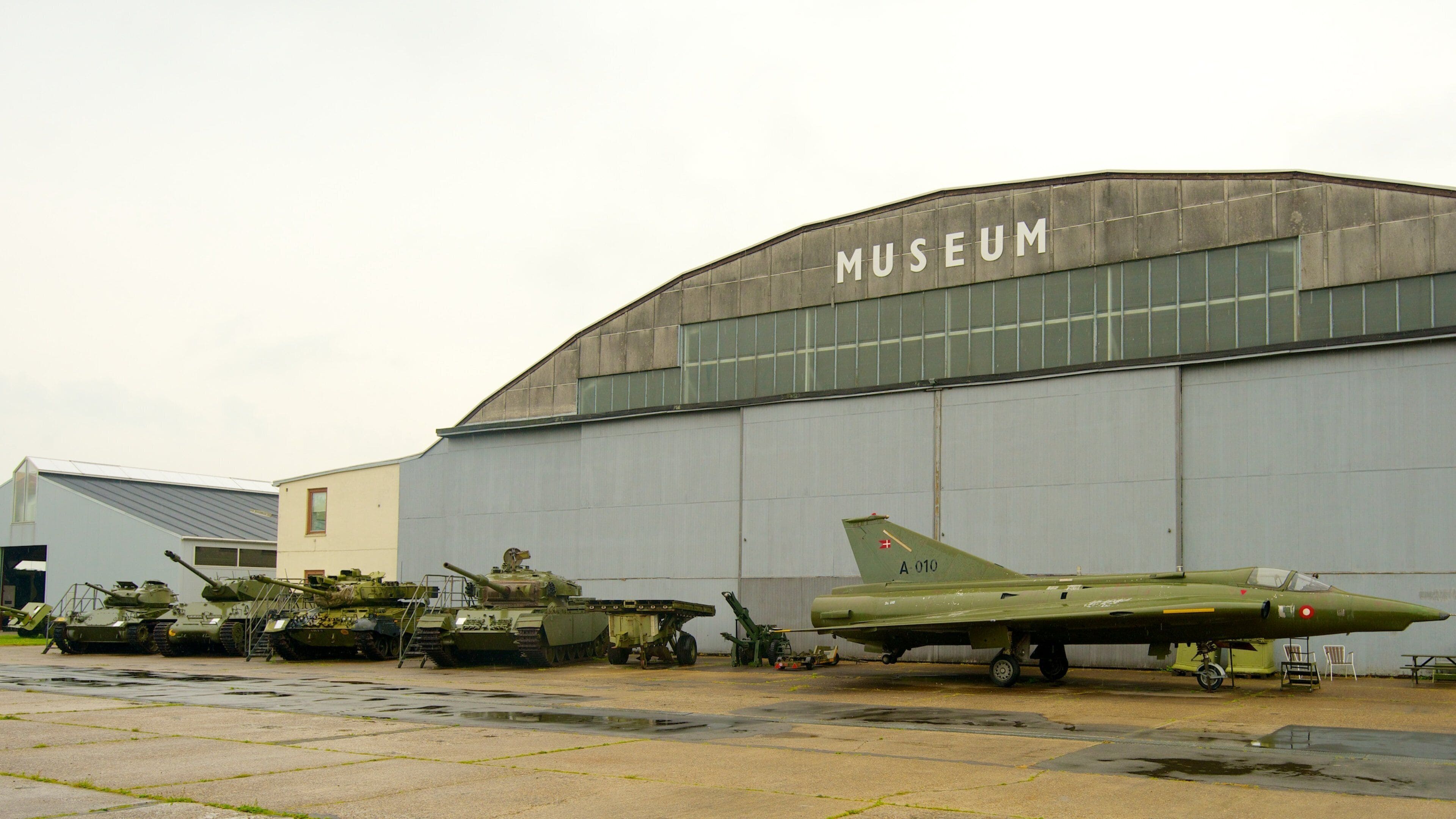Limfjord featuring signage and military items