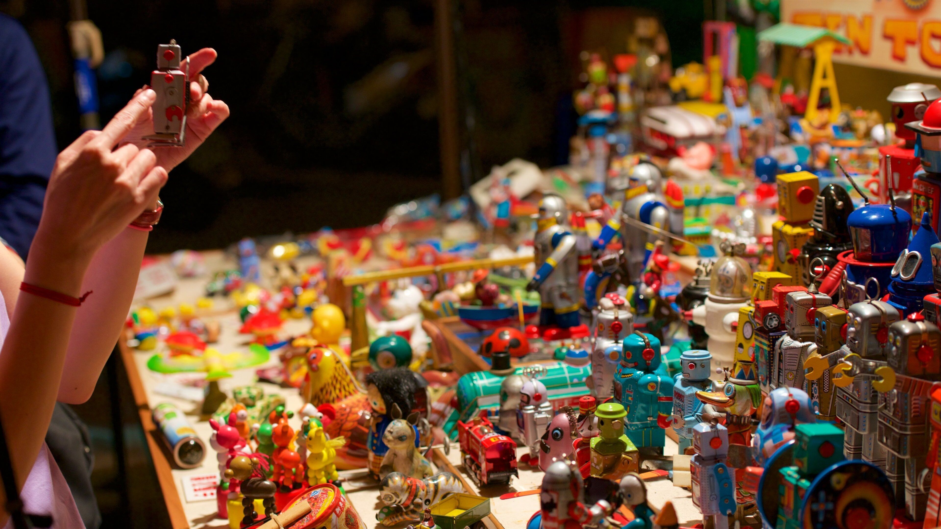 Anping featuring night scenes and markets as well as an individual femail