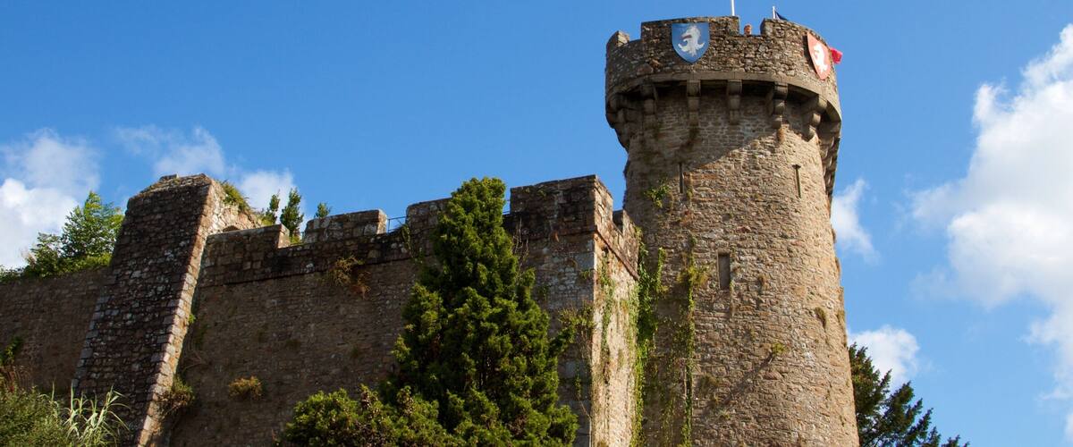Avranches featuring building ruins and heritage elements