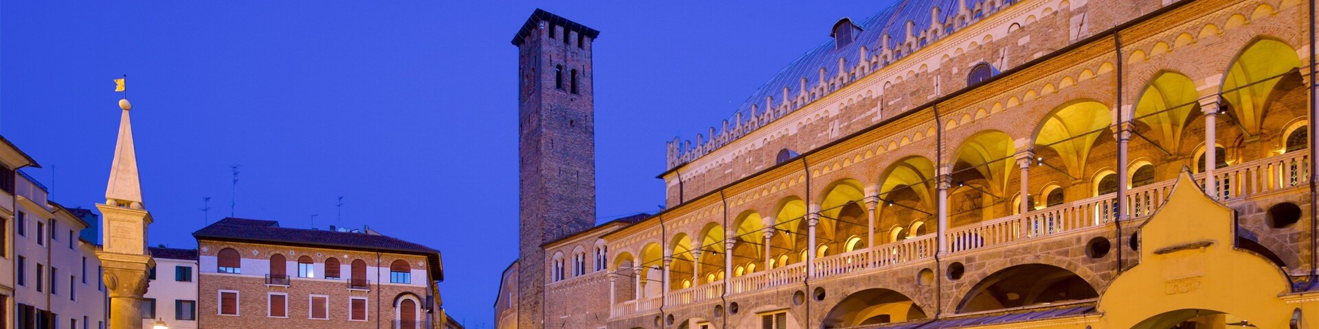 Piazza dei Frutta which includes night scenes and a city