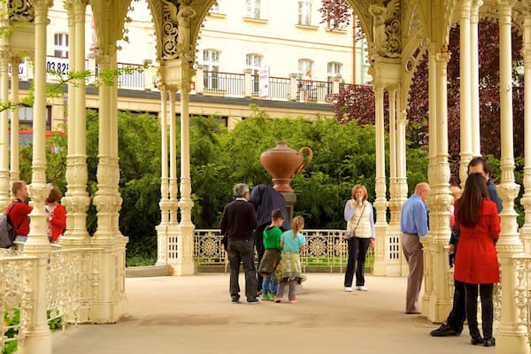 Park Colonnade featuring a park as well as a family