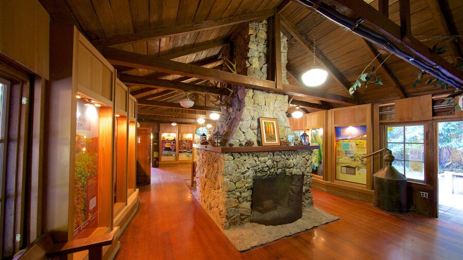 Prairie Creek Visitor Center which includes interior views