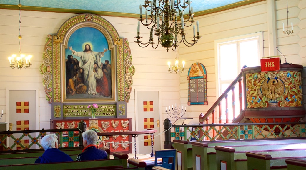 Geiranger showing religious aspects, a church or cathedral and interior views