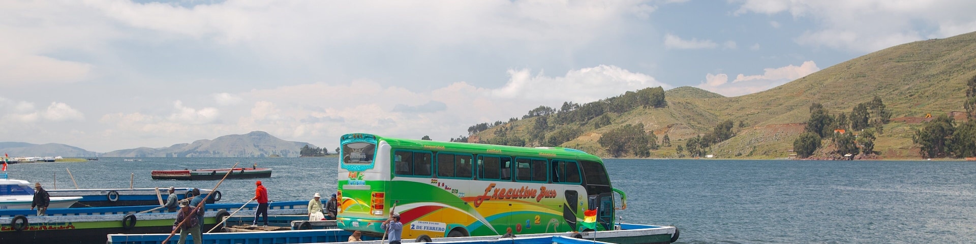 Lake Titicaca - Puno showing a lake or waterhole and a bay or harbor