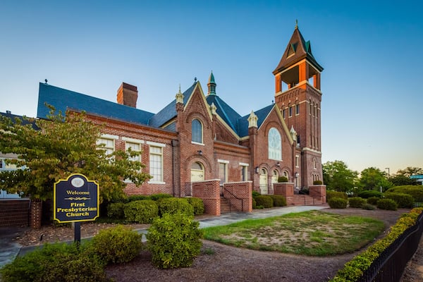 First Presbyterian Church, in downtown Rock Hill, South Carolina