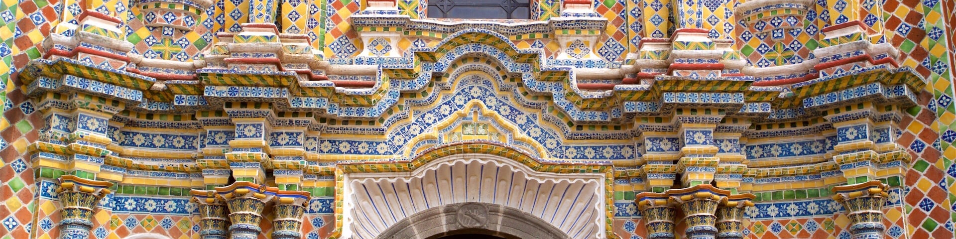 Templo San Francisco Acatepec showing heritage elements