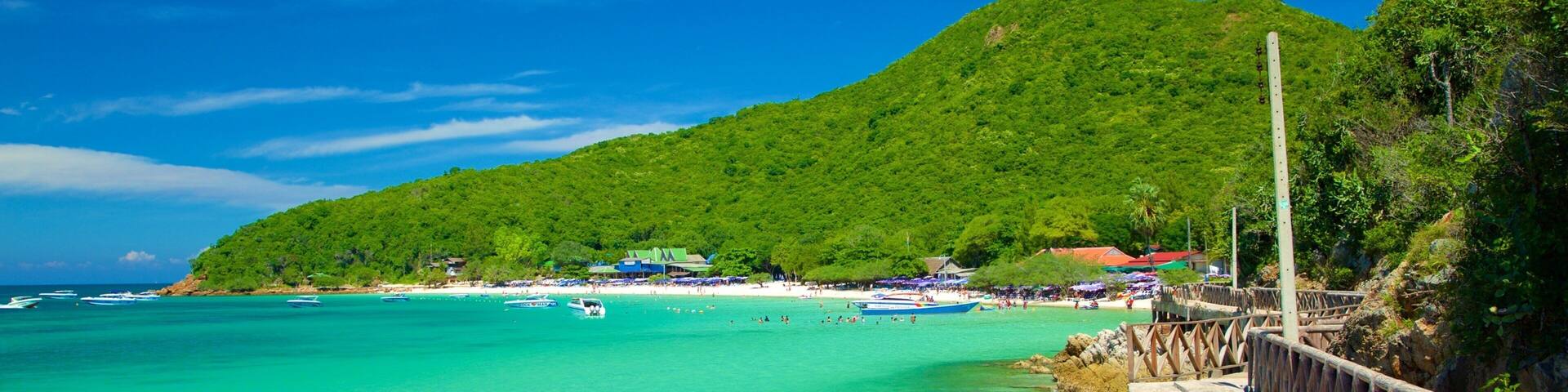 Koh Lan featuring general coastal views and mountains