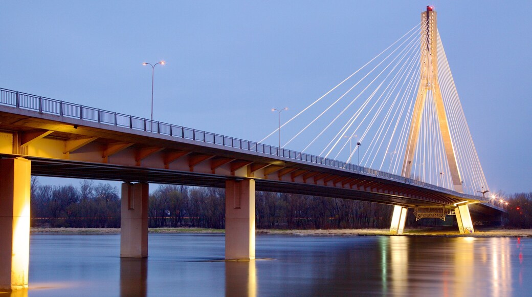 Warsaw showing a river or creek and a bridge