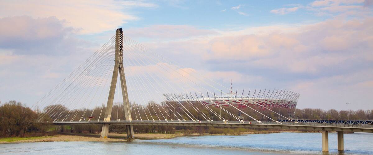 Poland featuring a river or creek and a bridge