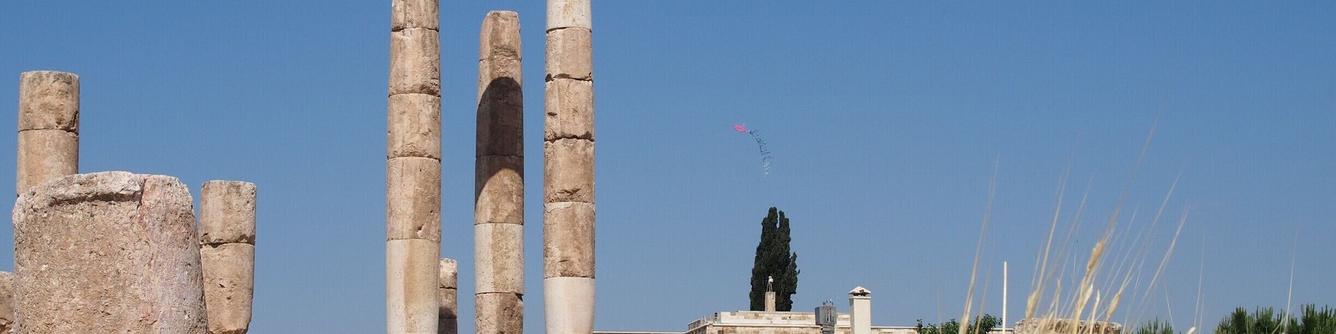 Roman ruins at the Citadel in the middle of downtown Amman. There are amazing views of the city from up here too.
