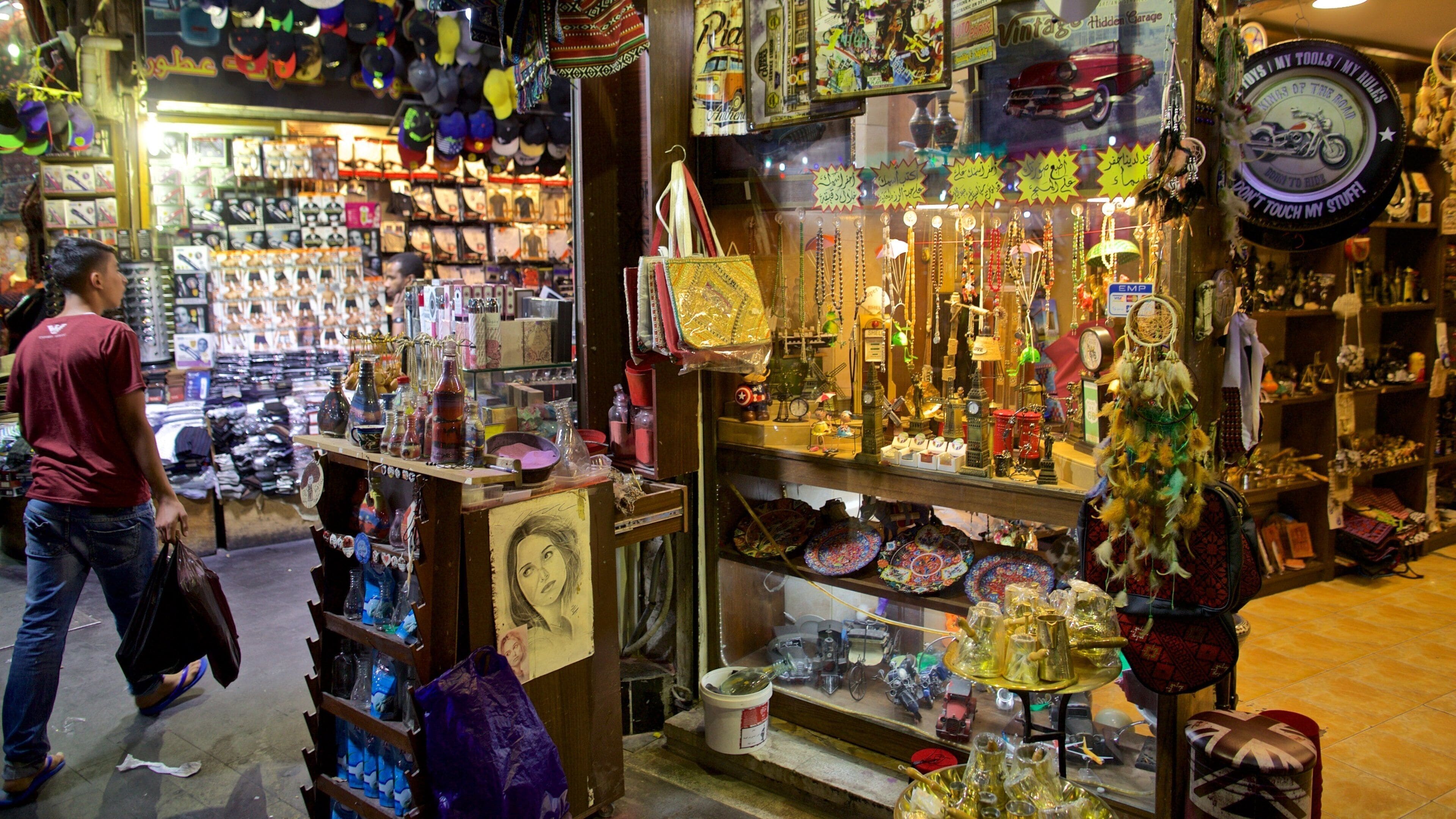 Amman which includes night scenes, street scenes and markets