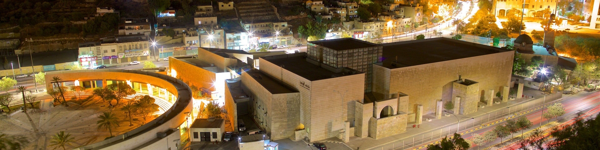 Amman featuring a city, night scenes and landscape views