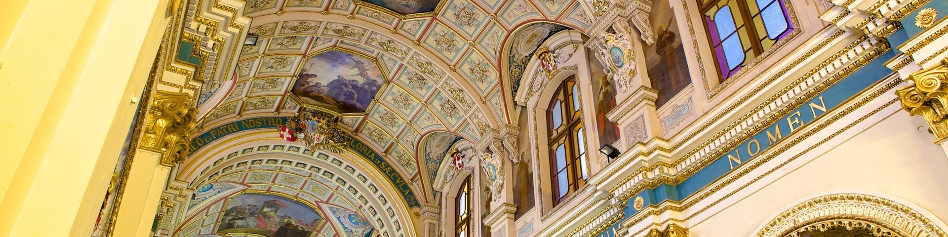 Malta featuring interior views, a church or cathedral and religious aspects