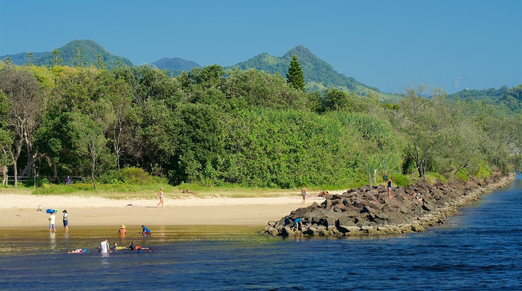 Torakina Park showing swimming and general coastal views as well as a small group of people