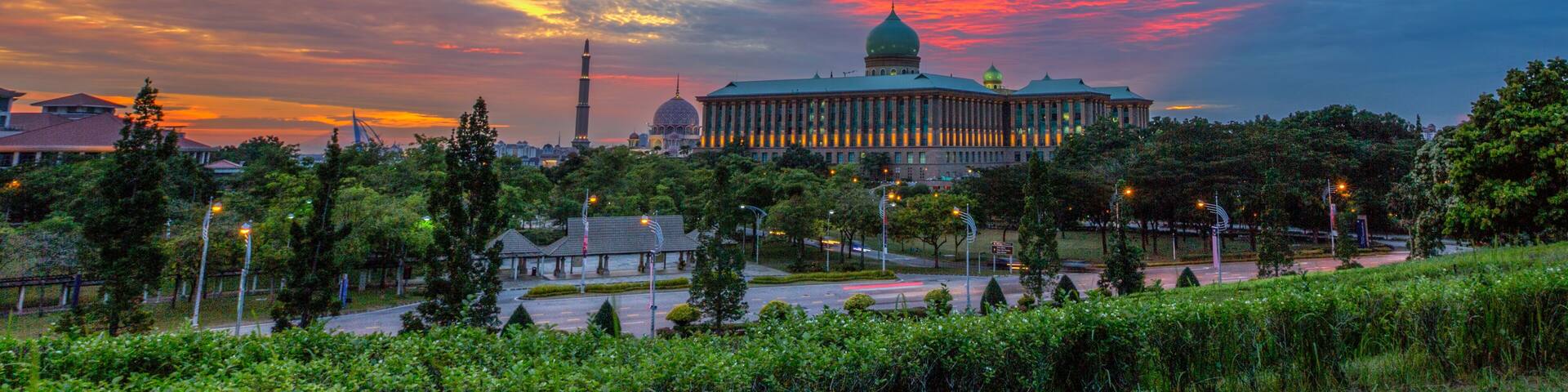 Putrajaya cityscape at sunset, Malaysia
