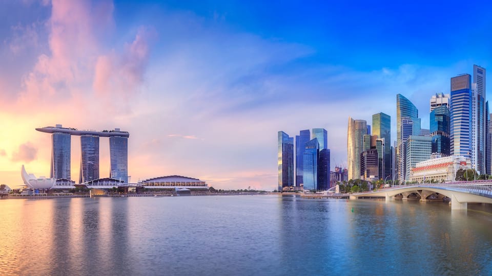 Singapore skyline background