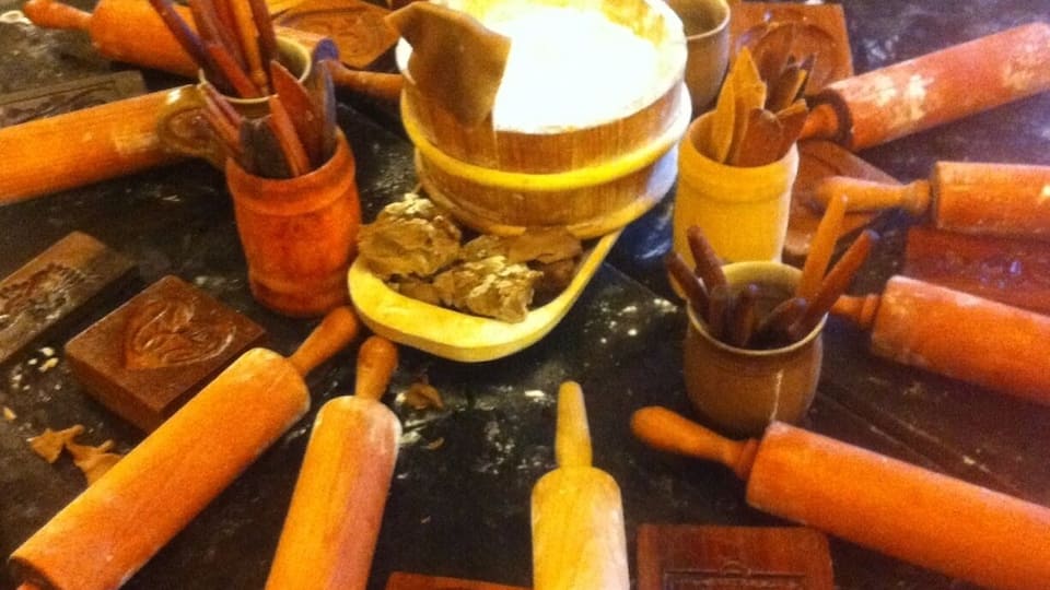 Baking some awesome gingerbread in Muzeum Piernika in Torun