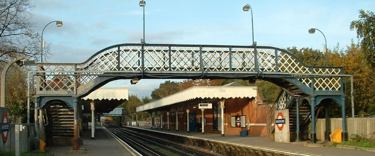 Barkingside tube station looking north ('eastbound').