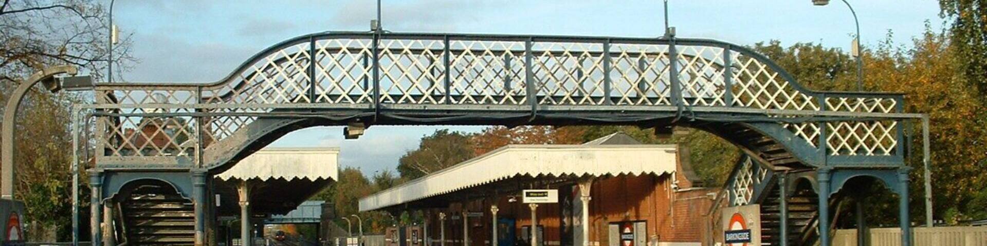 Barkingside tube station looking north ('eastbound').