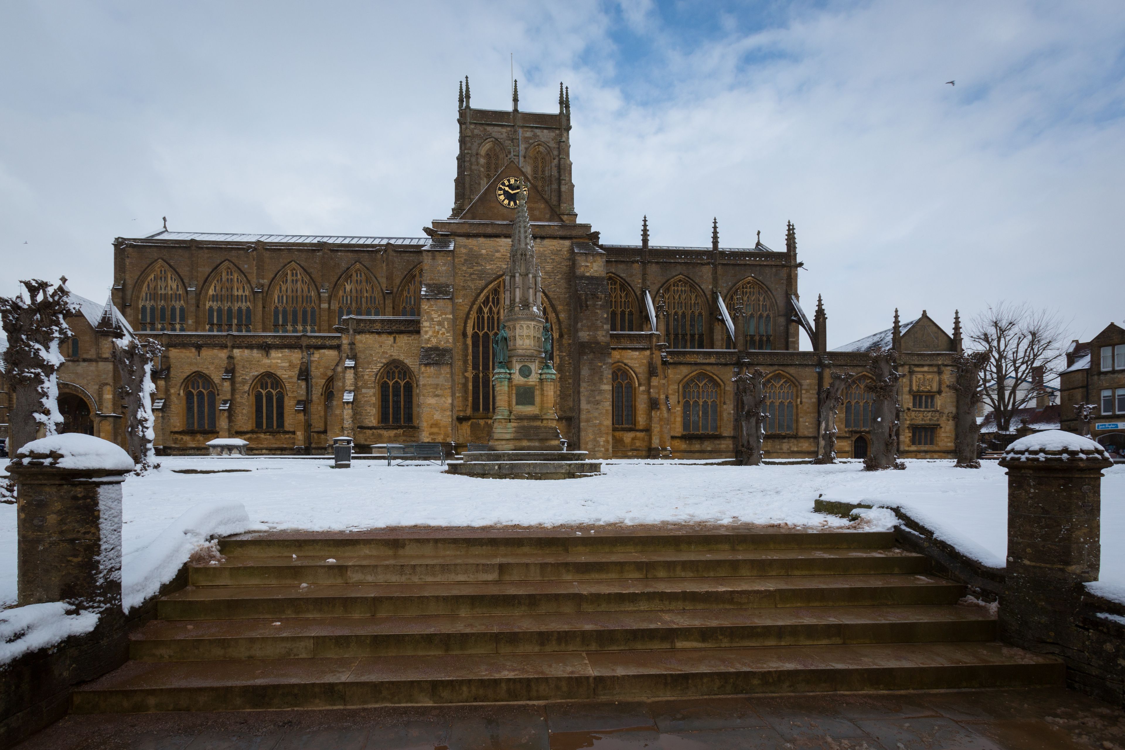 Sherborne Abbey in Winter