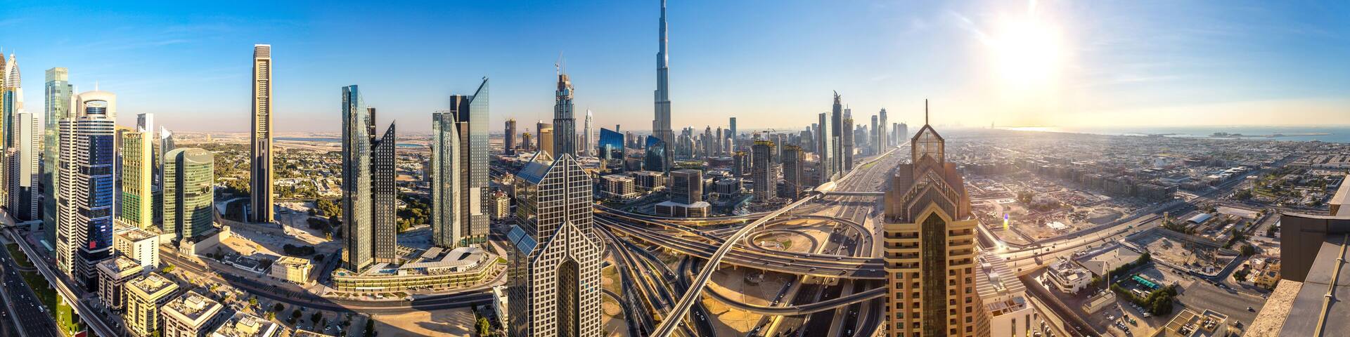 Aerial view of Dubai