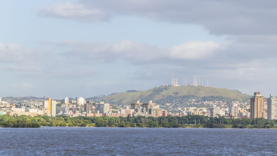 Cityview with Morro da Policia hill, Porto Alegre