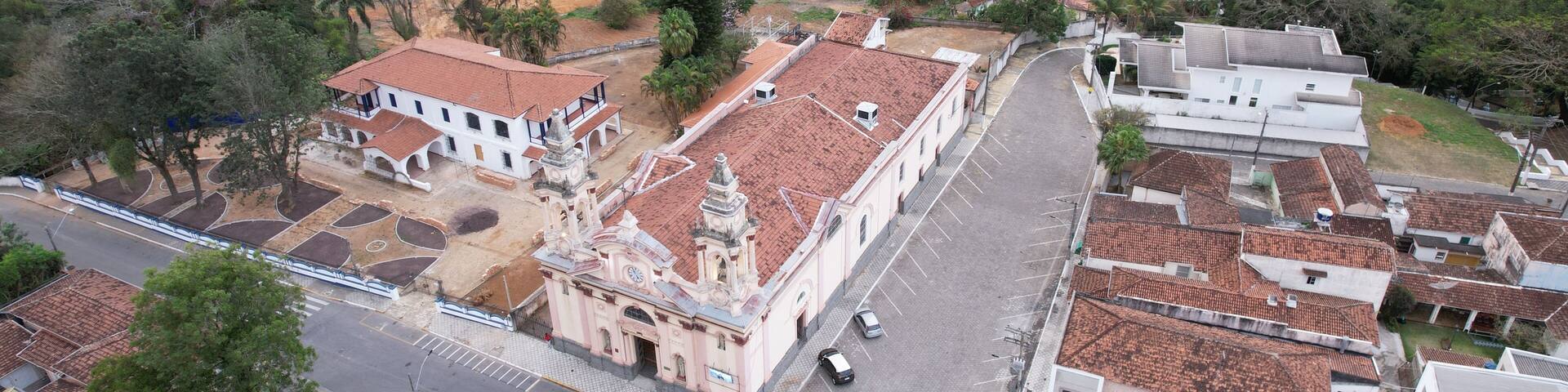 Aerial view of the city of Tremembe, at Sao Paulo, Brazil