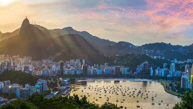 Panoramic view of Rio De Janeiro, Brazil landscape