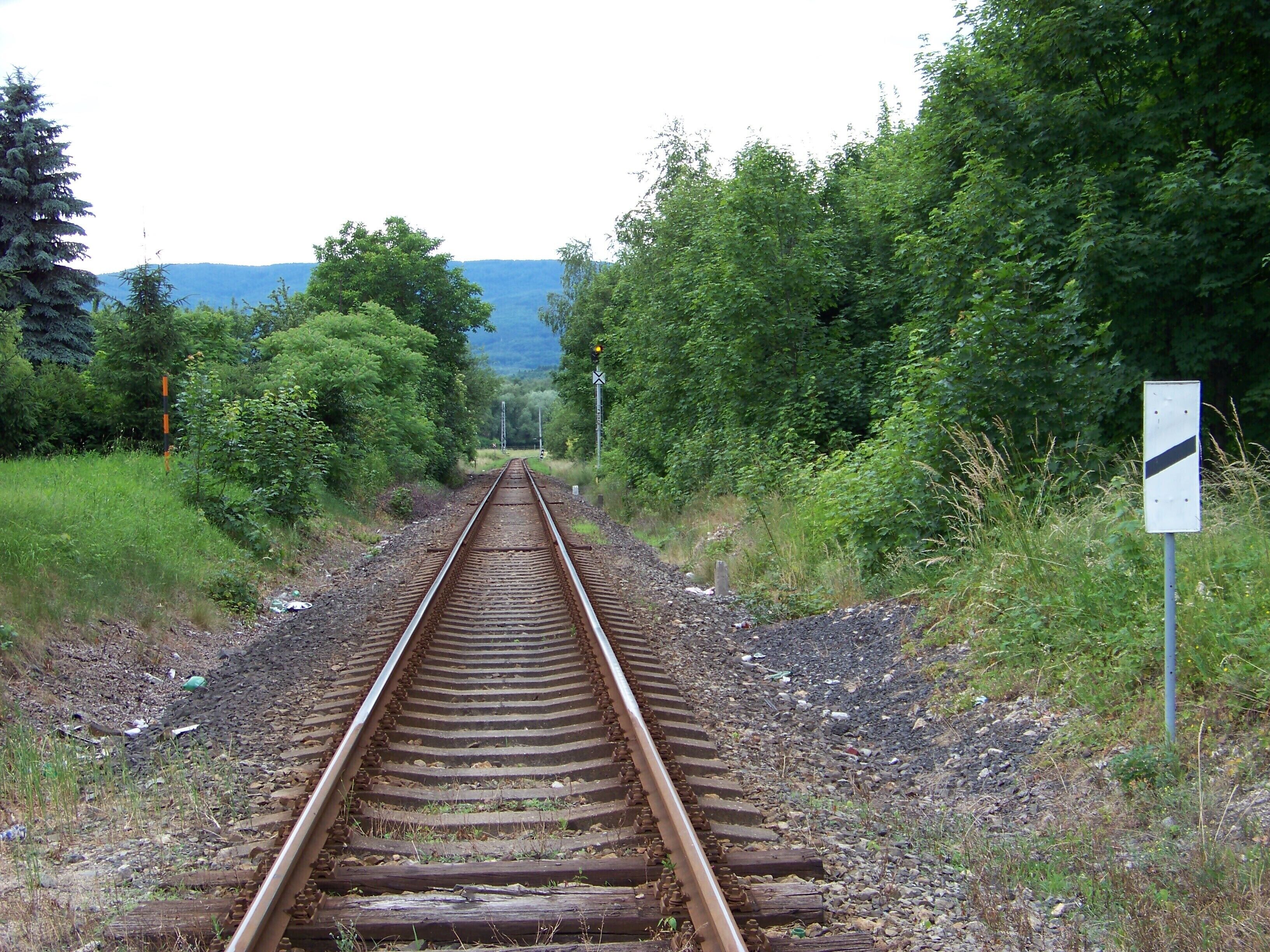 Teplice-Řetenice, Teplice District, Ústí nad Labem Region, Czech Republic. Duchcovská 88, a railway crossing.