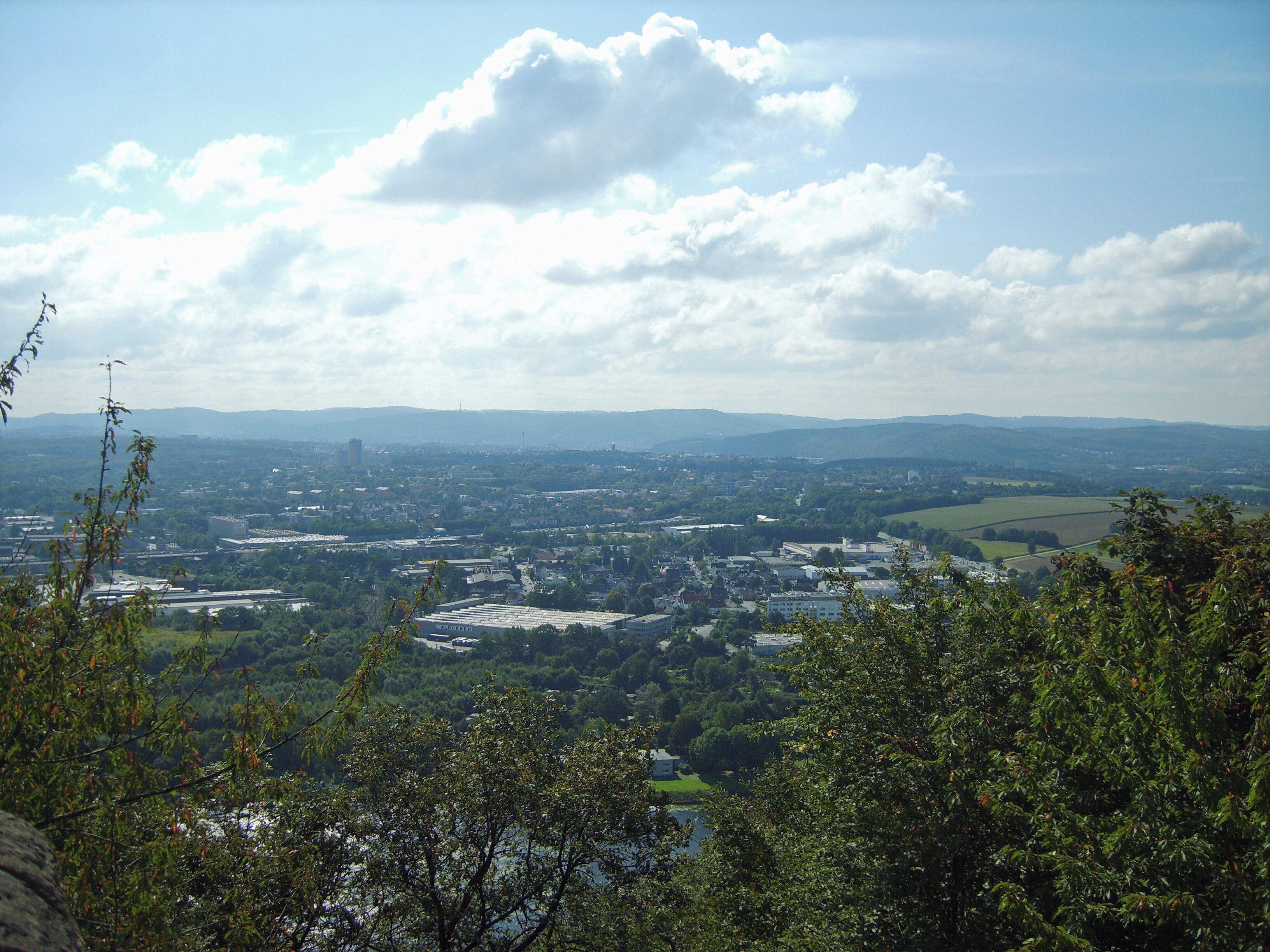 Dortmund Hohensyburg Hagen von der Hohensyburg aus gesehen