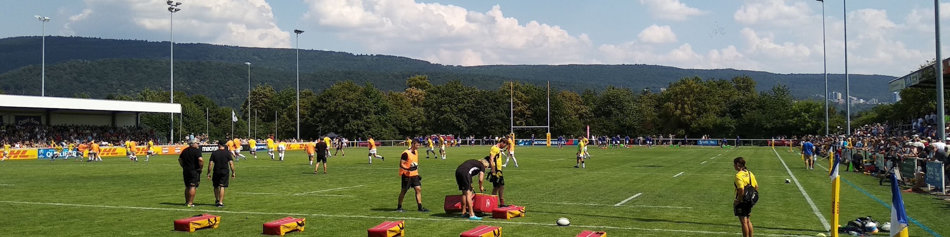 Der Fritz-Grunebaum-Sportpark in Heidelberg vor dem Rugby-Länderspiel Deutschland gegen Samoa am 14. Juli 2018.