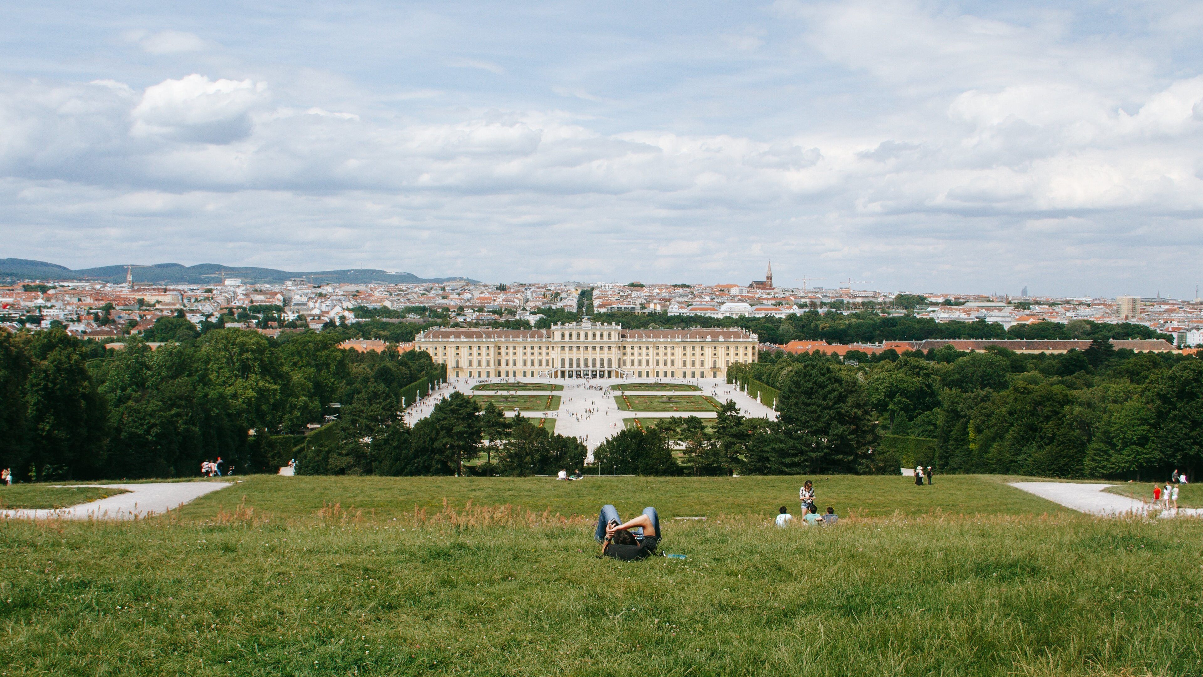 Schönbrunn featuring views, heritage architecture and a park