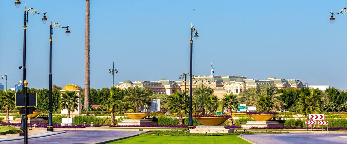 Garden near Zabeel Palace in Dubai, UAE