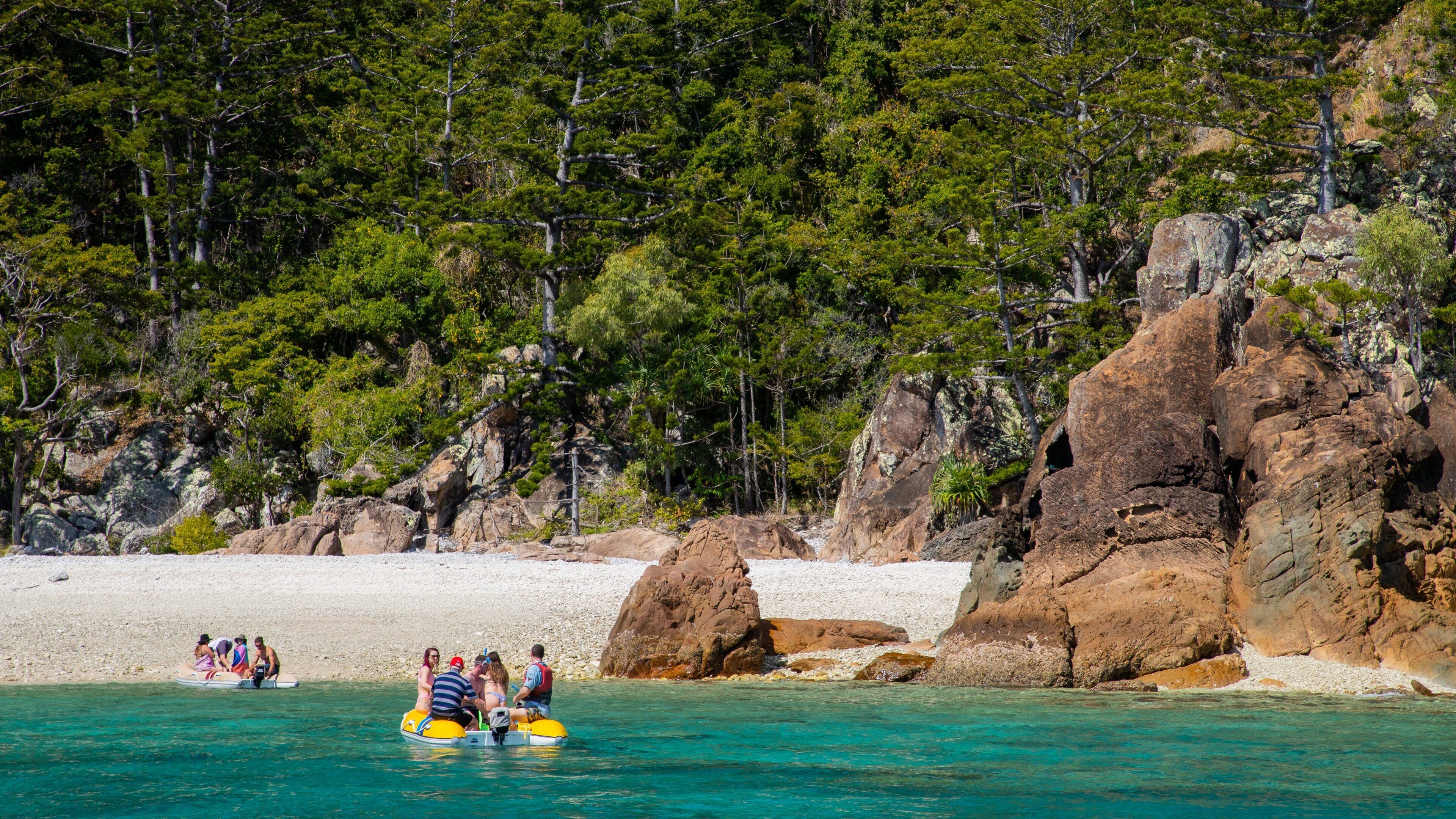 Whitsunday Region featuring a beach, boating and general coastal views