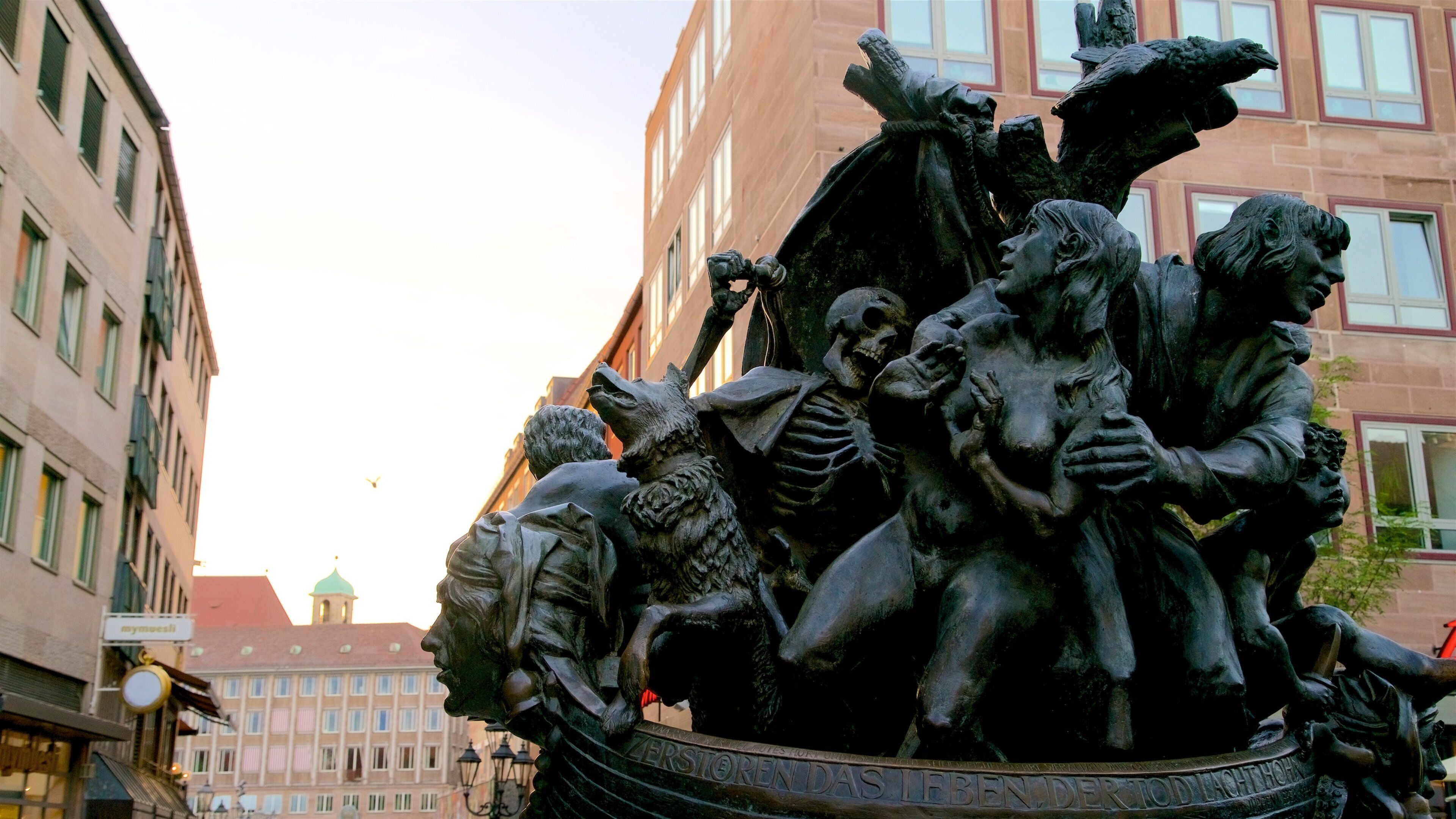 Nuremberg featuring a statue or sculpture and heritage elements