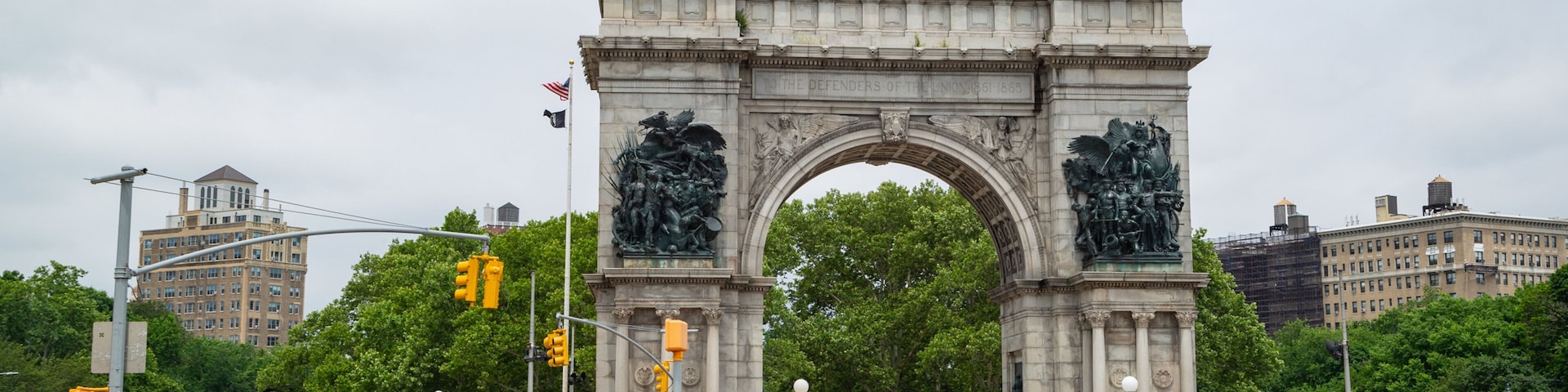 Soldiers and Sailors Memorial Arch featuring heritage elements