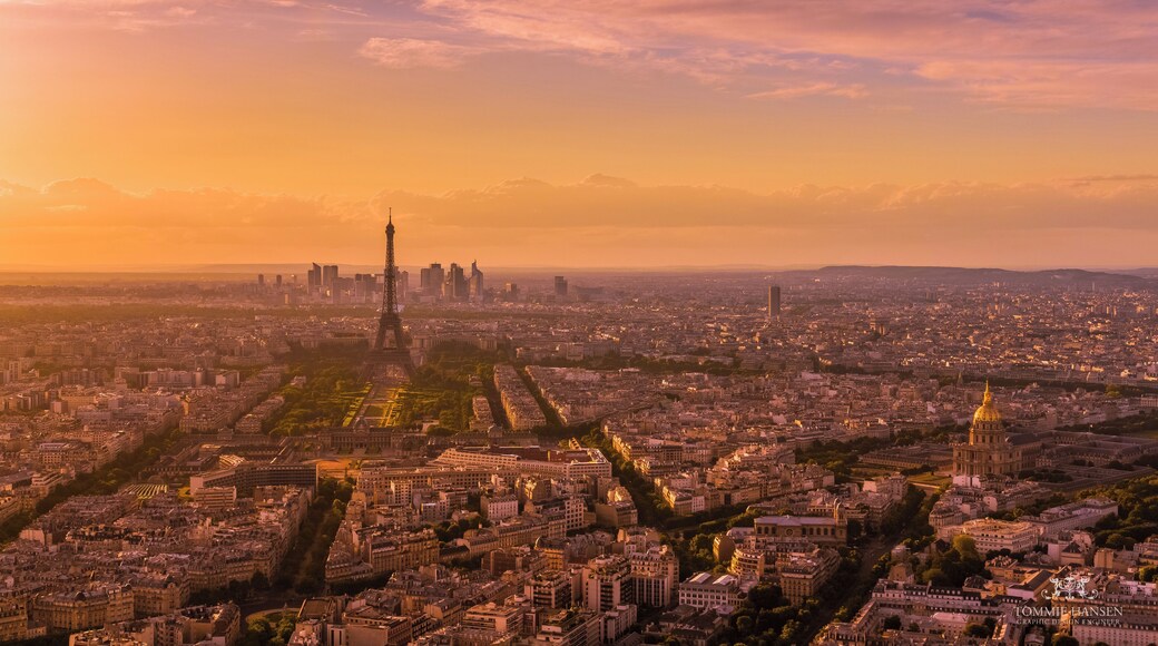 Sunset over Paris, France