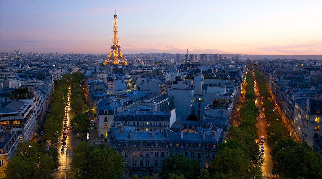 Champs-Élysées which includes landscape views, a city and a sunset