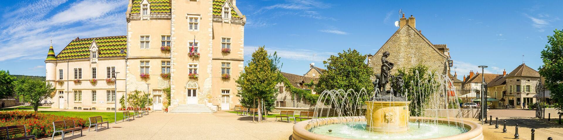 Panorama of Town Hall - Meursault, France