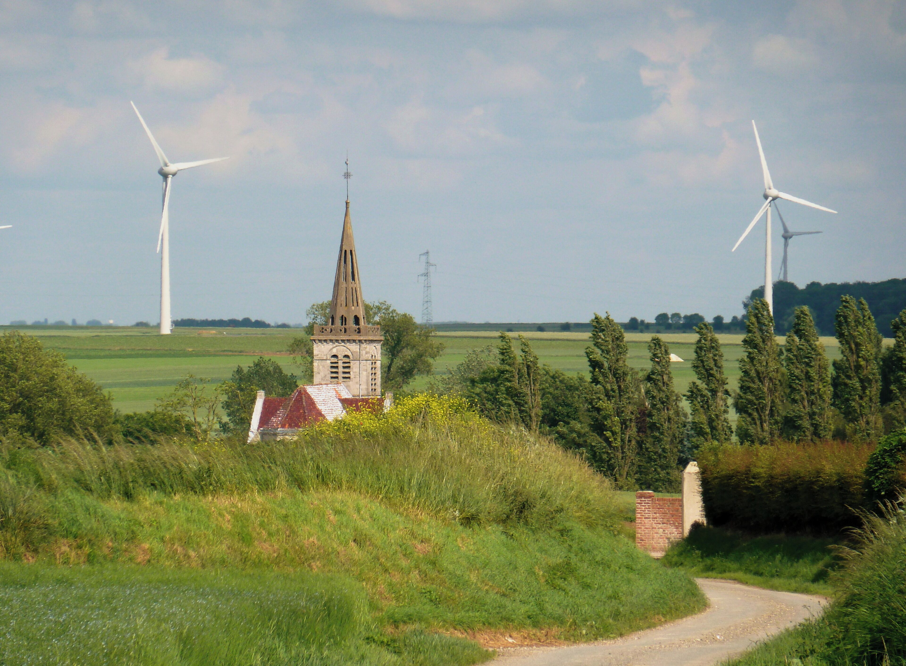L’église de Chérisy Pas-de-Calais.- France.