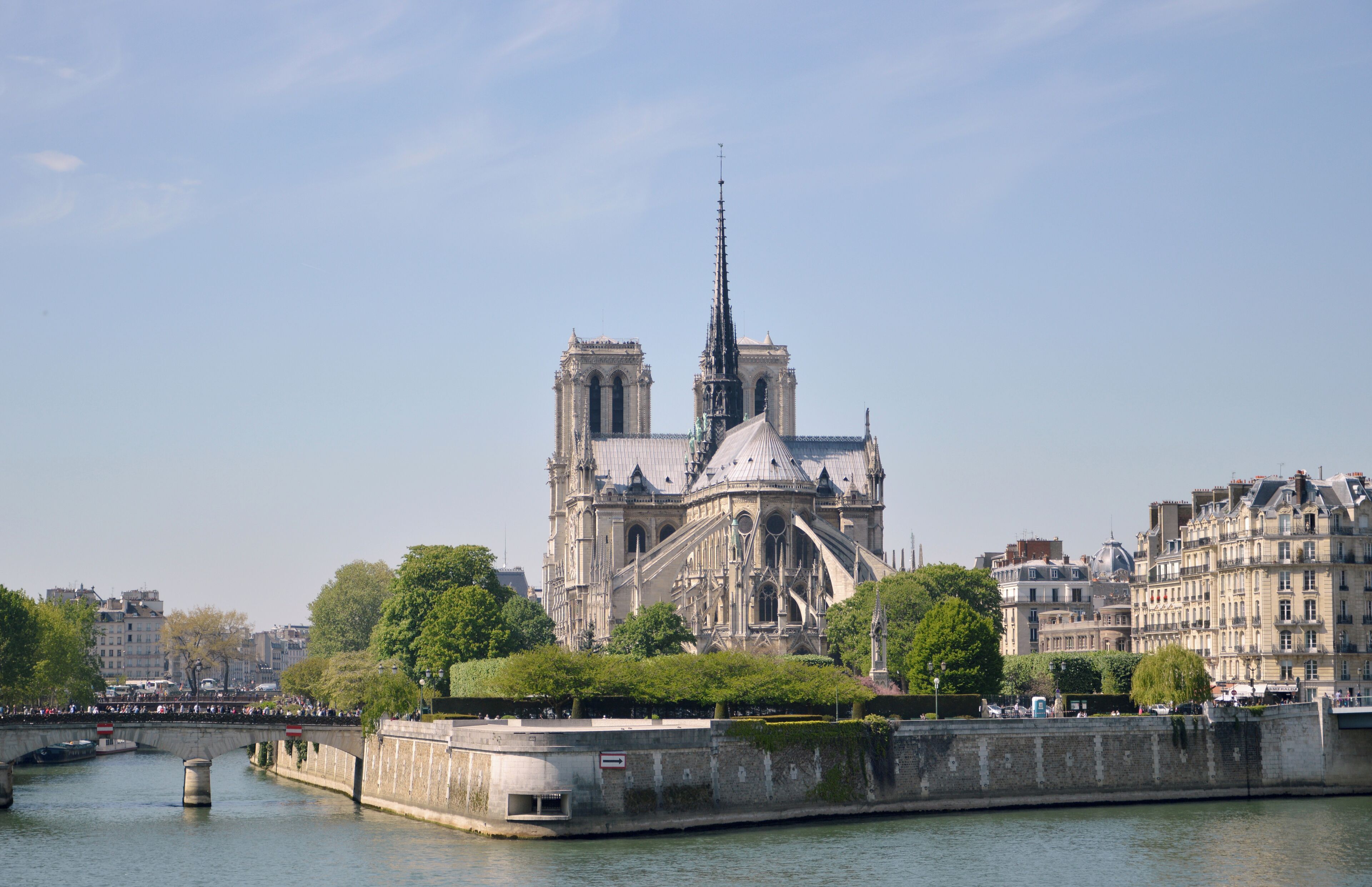 Notre-Dame de Paris as seen from the Pont de la Tournelle, Paris.