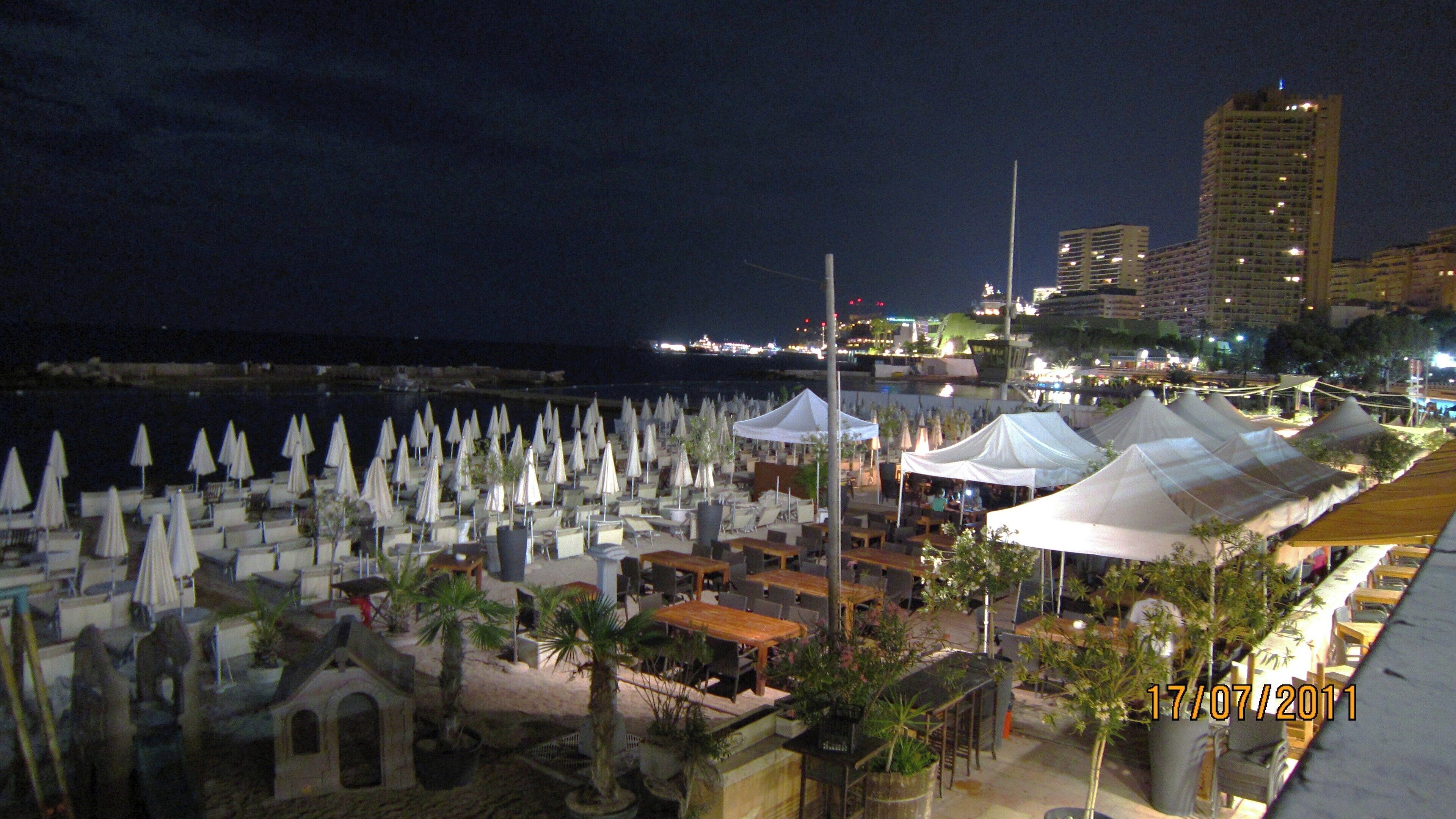Beach Restaurant at night